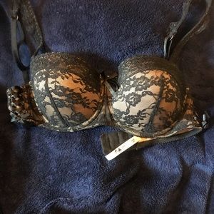 Adore Me 30DD/E black lace push-up bra